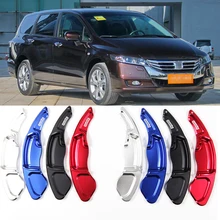 tommia 2pcs Steering Wheel Aluminum Shift Paddle Shifter Extension For Honda Odyssey 13-14 Car-styling savanini aluminum steering wheel shift paddle shifter extension shape for honda fit 2009 2013 and civic 2009 auto car styling