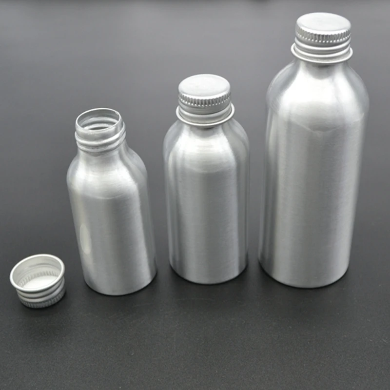 20pcs 100ml Refillable Empty Aluminum Bottles Cosmetic Pots Lotion