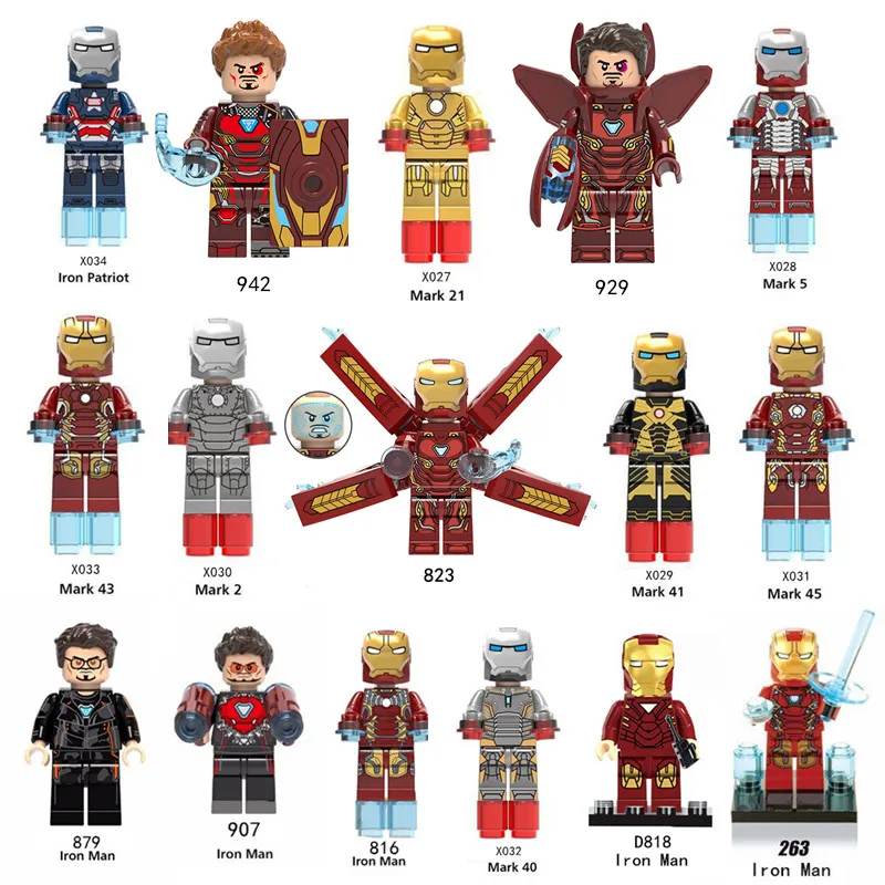 

Iron Man Series Single Sale Legoingly Marveled Avengers Super Hero Figures Building Blocks Bricks Set Model Toys For Children
