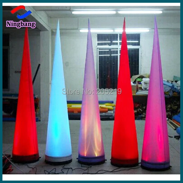 

high quality inflatable led cone 2m height for sale