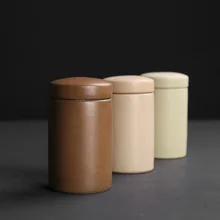 Маленькая прямая трубка грубая Керамическая пиала горшок керамическая глина для хранения чая горшок пуэр чайник для хранения резервуар для хранения можно определить L