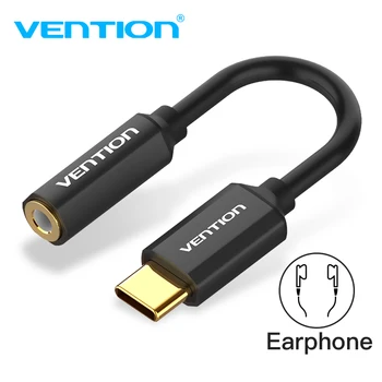 

Vention Type C 3.5 Earphone Adapter USB C Male to 3.5mm Female Jack for Xiaomi 6 Mi6 MIX 2 Huawei Mate10 P20 Pro AUX Audio Cable