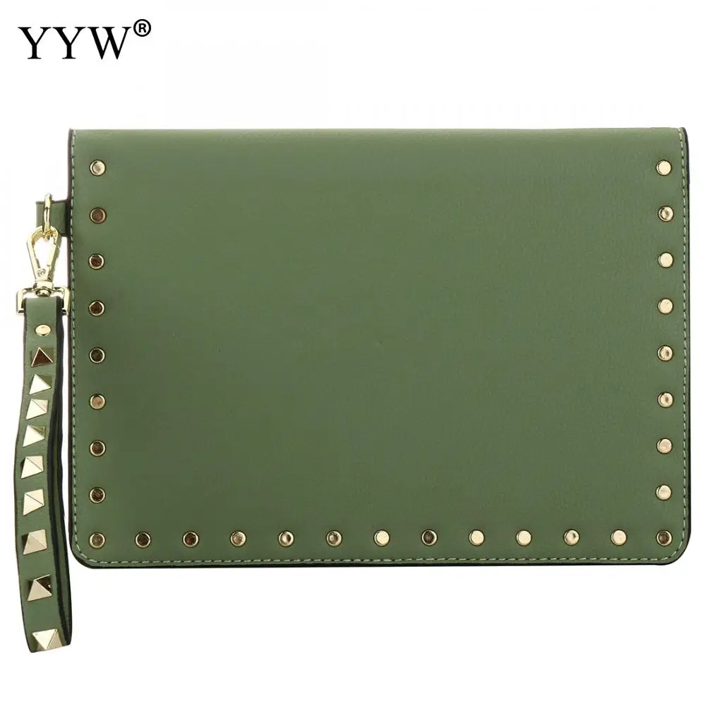 Модный Зеленый женский клатч, элегантная женская сумка-конверт из искусственной кожи, вечерняя сумочка, женские клатчи, мини сумочка, Прямая поставка