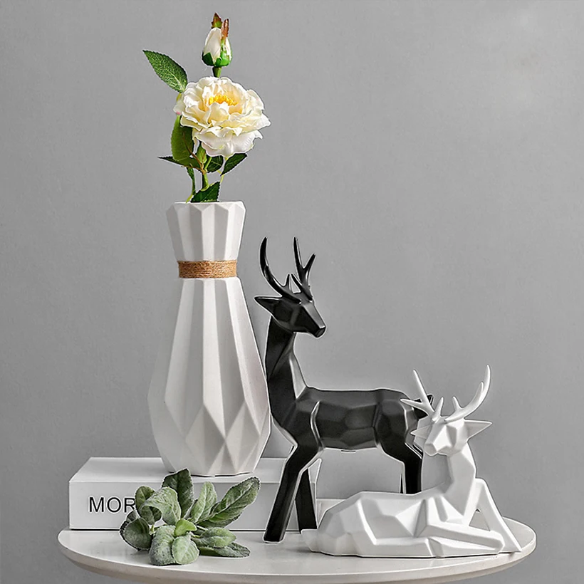 

Study Room Figurines Nordic Style Decorative items Home Decor Figurines Ceramic Animal Ornament Figurine Craft Birthday Gift D40