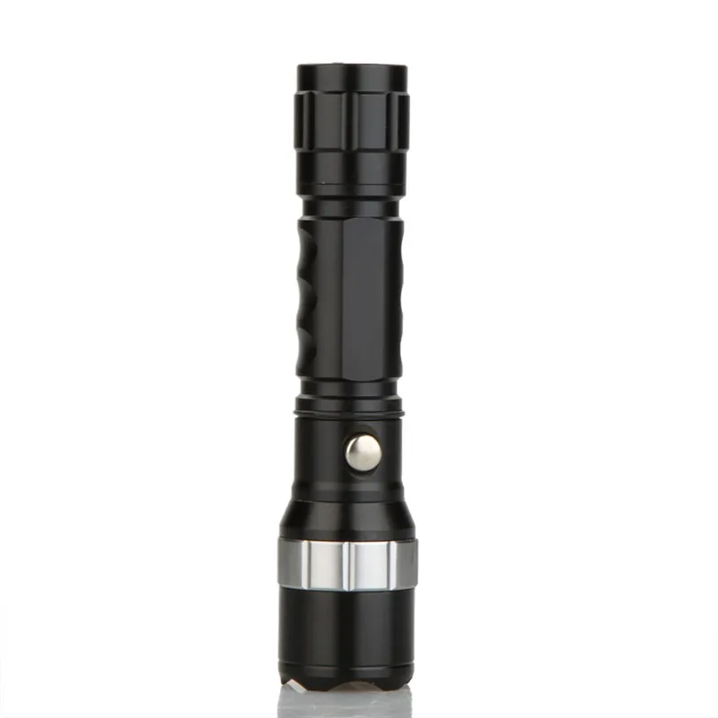 Cool LED Flashlight Crenellated Strike Design Self-Defense T6 5-Mode 2000LM Lamp Rechargeable 18650 Battery Torch Lighting | Лампы и