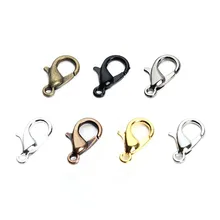 Legenstar 100pcs Lobster Clasps Hooks Gold/Rhodium/Silver Jewelry Making Necklace Bracelet DIY Jewelry Findings Components