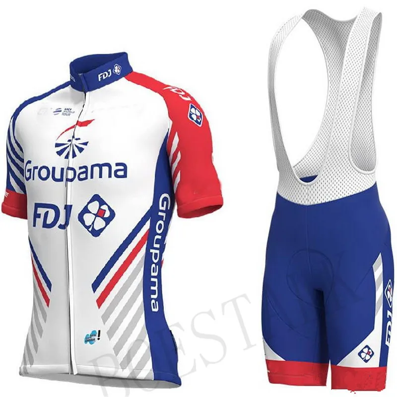 

Men's 2018 Pro team FDJ cycling jerseys Bicycle maillot breathable Ropa Ciclismo MTB Short sleeve quick dry bike clothing 3D GEL