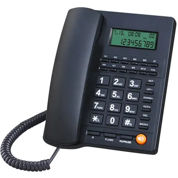 

Fashion Big Button Dual Interface Cell Phone Without Battery Caller ID Fixed Telephone Landline For Home Office Hotel