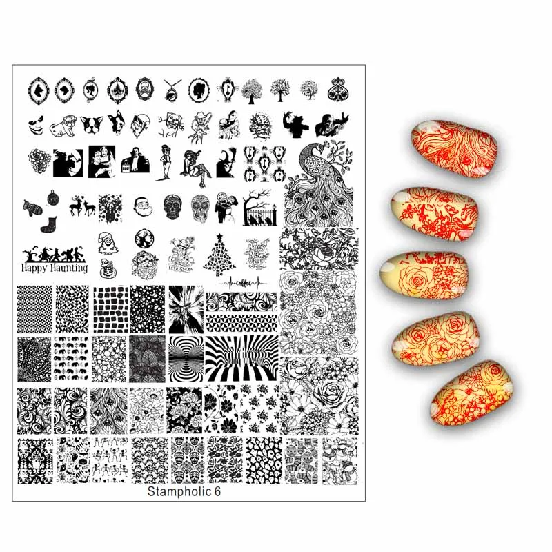 

1Pcs Big Size Animal Pattern Nail Stamping PlatesPainting Nail Art Stencil Templates Manicure Nail Stamp Tools