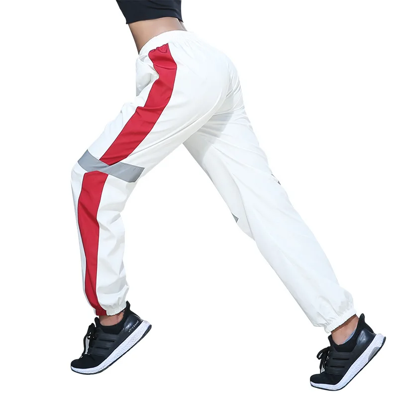 Jogging Pants Women Loose Fitness Reflective Sports Running Trousers Patchwork Gym Workout Sweatpants Female Sportswear | Спорт и