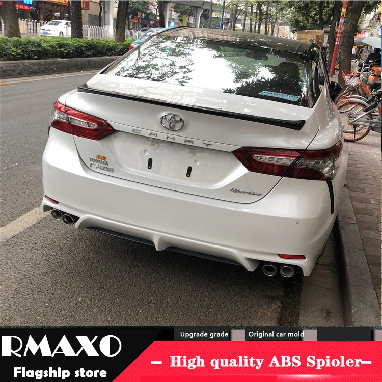 

For TOYOTA Camry Spoiler 2018 Camry High Quality ABS Material Car Rear Wing Primer Color Rear Spoiler