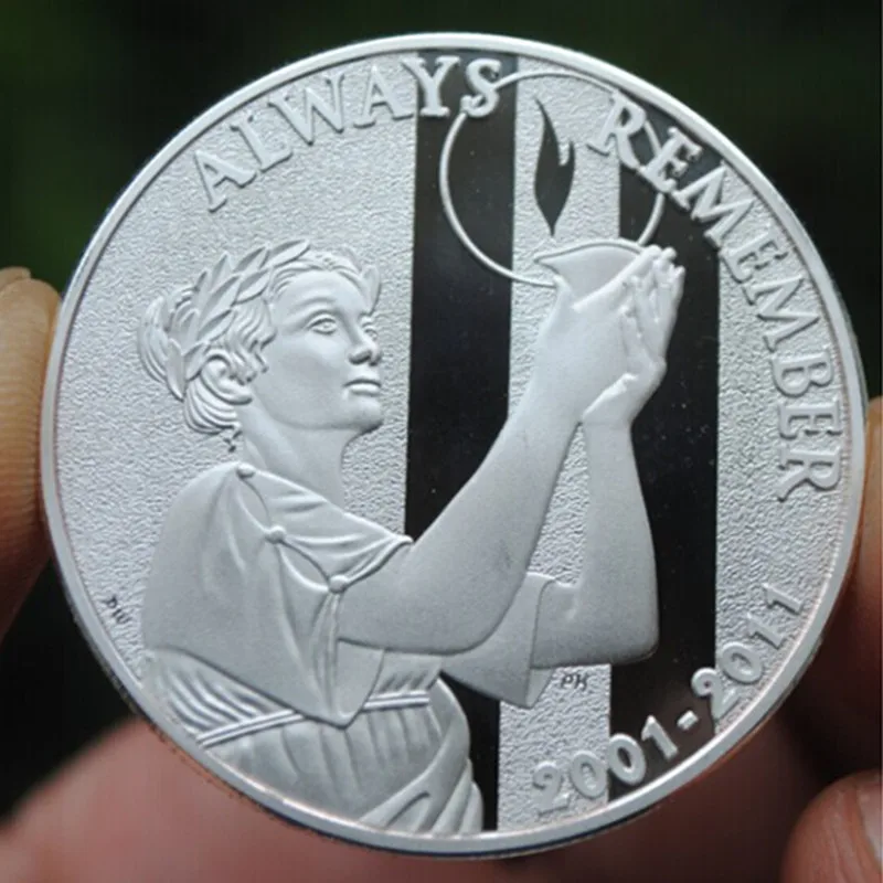 Значок с надписью always rembemer honor hope 2001 2011 911 серебряным покрытием 40 мм сувенирная