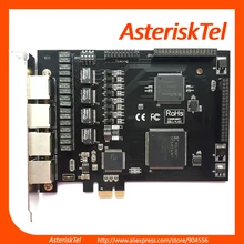 Карта Asterisk TE420 с 4 портами E1/T1, ISDN PRI карта PCI-E digium E1 t1 для Freepbx Issabel Asterisk АТС IP телефонное устройство