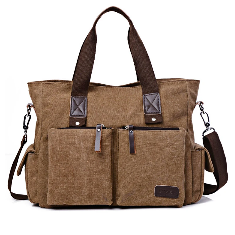 Canvas Leather Men Travel Bags Large Handbags Shoulder Bag Luggage Handbag Travel Bags For Men 11T
