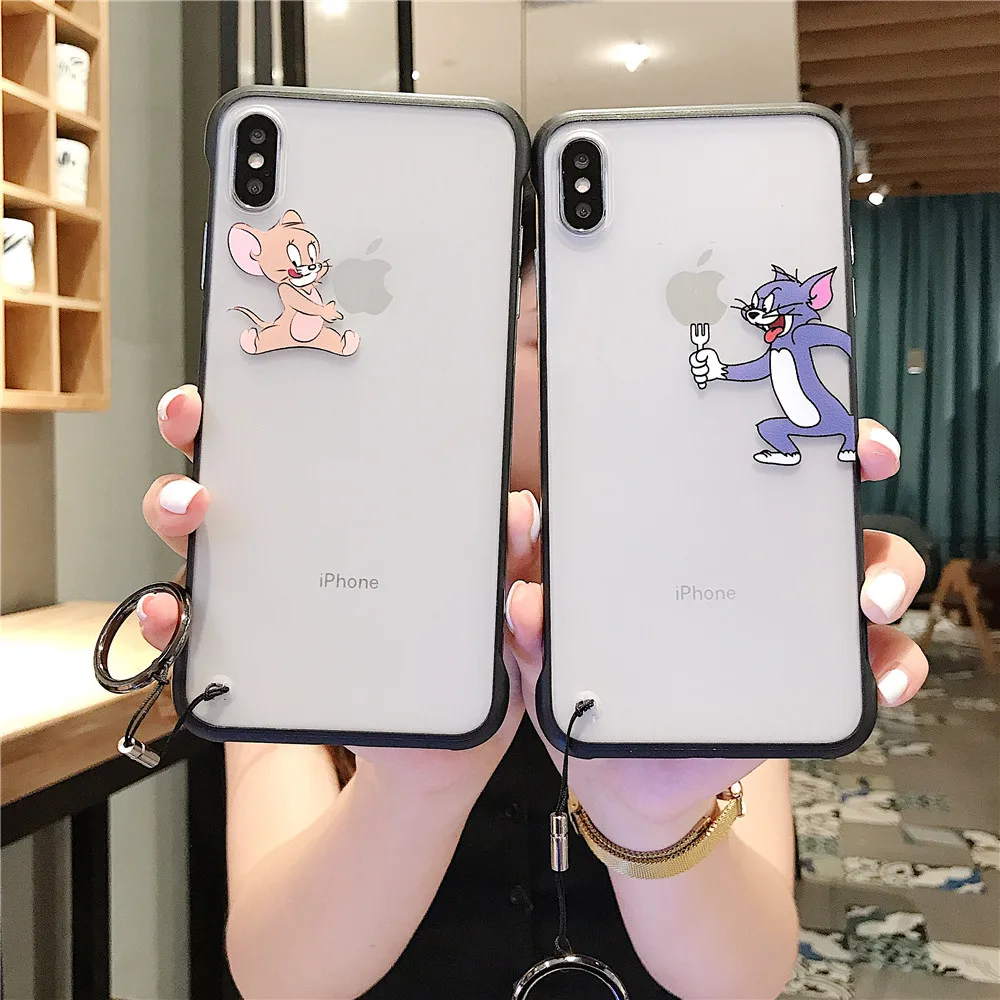 Милый прозрачный акриловый чехол для Apple iPhone 7 8 6s 6 Plus X XS Max Xr с металлическим
