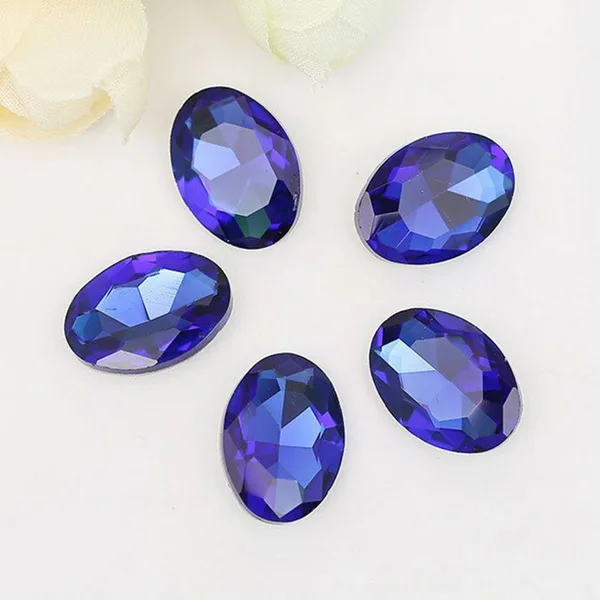 5-50pcs/lot Multiple Colors Oval Faceted Cusp Sewing Rhinestones Acrylic Craft For DIY Craft  Home Decoration Supplies 