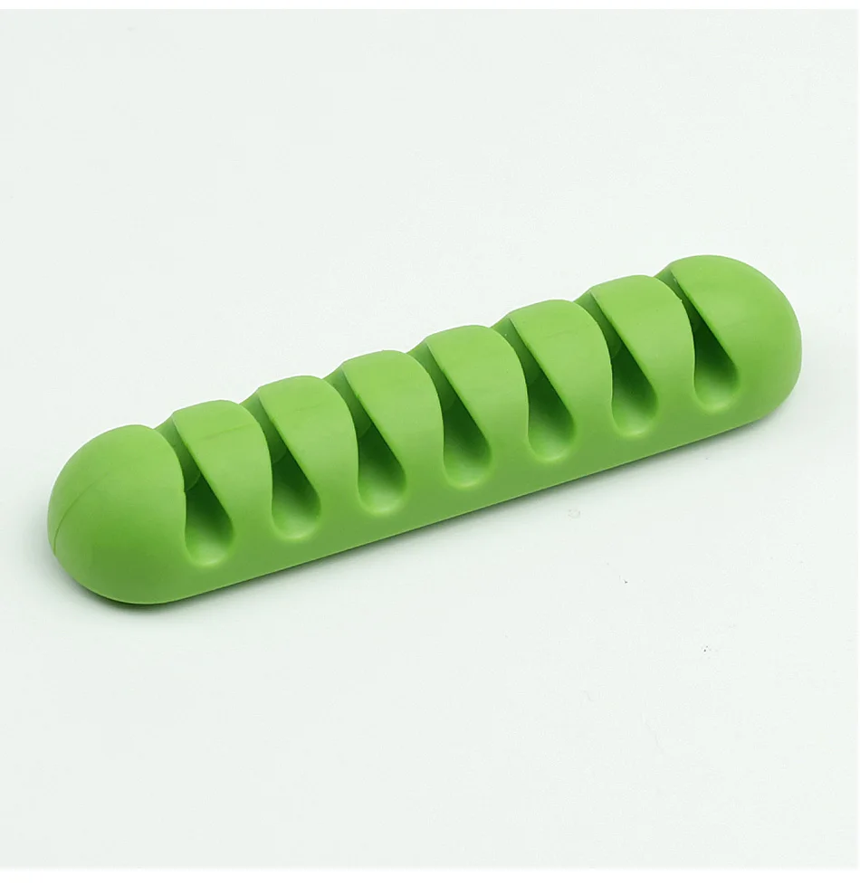 !ACCEZZ USB Cable Organizer Wire Winder Headphone Earphone Holder Mouse Cord 7 Holes Silicone Clip Desktop Line Cable Management (13)