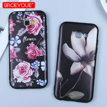 

For Samsung Galaxy S9 Case S8 S9 Plus S7 Edge Note 8 3D Relief Flower Phone Cover Soft Silicone Luxury Black Case For Samsung S7