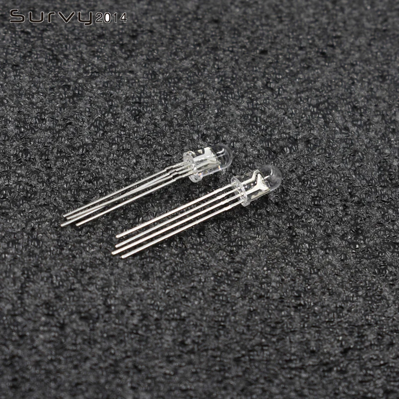 50PCS cathode F5 5~ 100 шт 5/10 мм круглый Общий Анод RGB/катод F5/F10 светодиодный светильник, красные, зеленые, синие, прозрачный - Цвет: 50PCS cathode F5