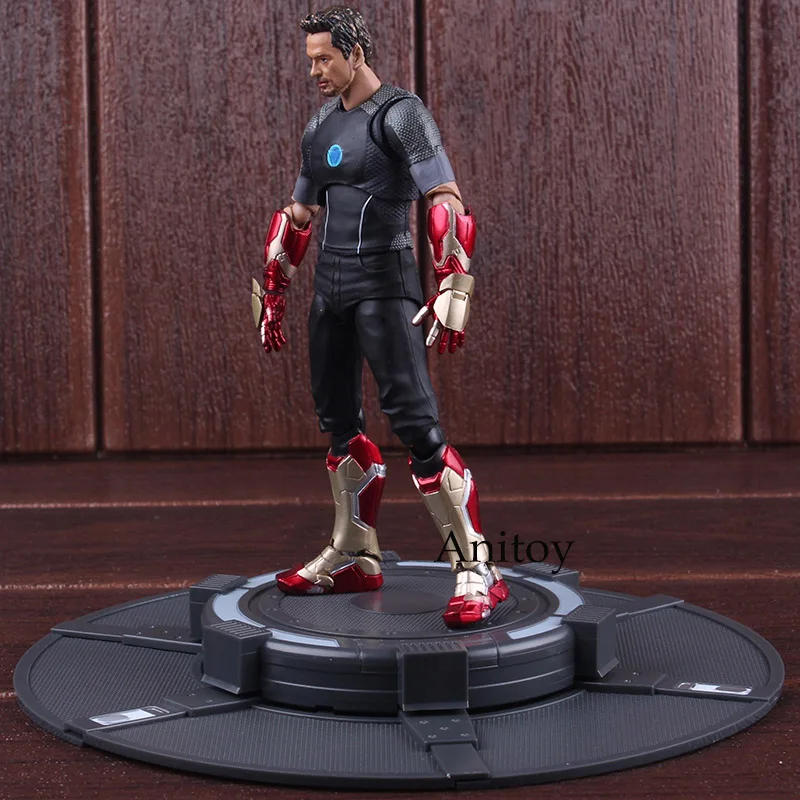 SH Figuarts фигурка Marvel Железный человек Тони Старк с Тони Powerd этап ПВХ Железный человек Коллекционные Фигурки Модель игрушки