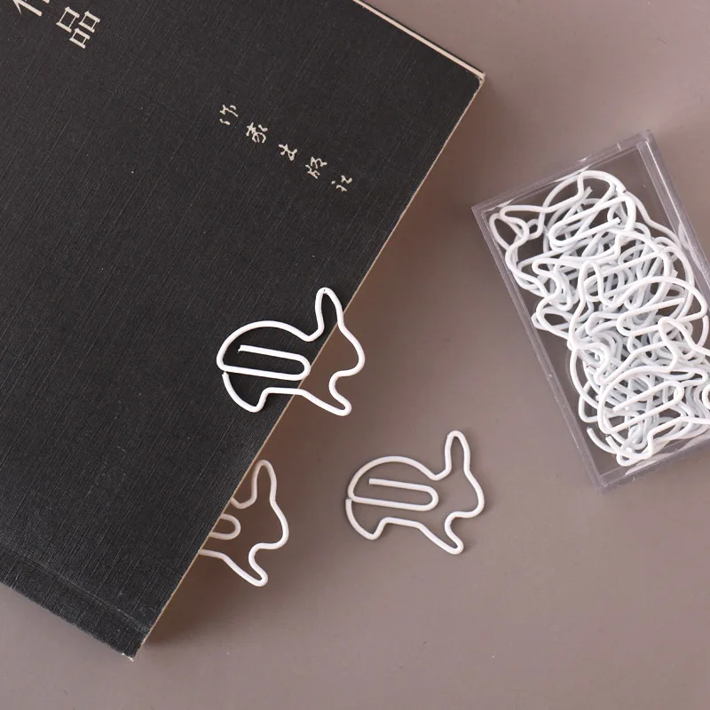 Креативная в форме животного 20 шт Закладка для книги с изображением кролика планировщик металлический зажим для бумаги Материал Segnalibri для