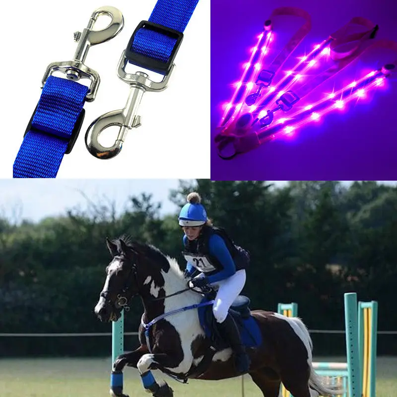 Multi Color LED Horse Breastplate Collar Horse Harness Night Visible Equipment Horse Riding