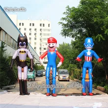 Надувные мультяшные костюмы на заказ, высота 3,5 м, Бэтмен/Марио/Капитан Америка, куклы для комиксов и парадов