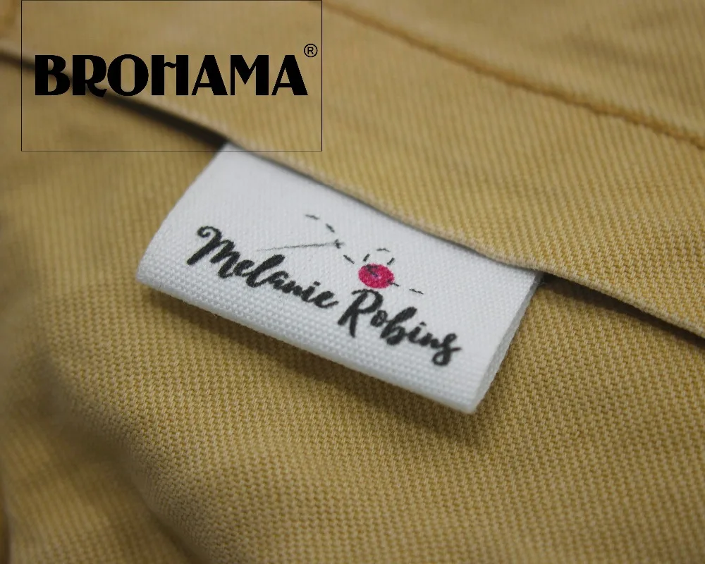 

Sewing labels / custom brand labels, clothing labels, sewing, fabric 100% cotton, custom text (MD0013)