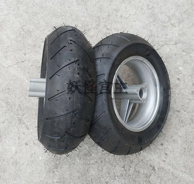 For Pocket Bike Street Slick Gasoline Scooter Tire Front 90 / 65-6.5 Inch  Rear 110 / 50-6.5 Tire Tubeless Alloy Wheel Hub - AliExpress