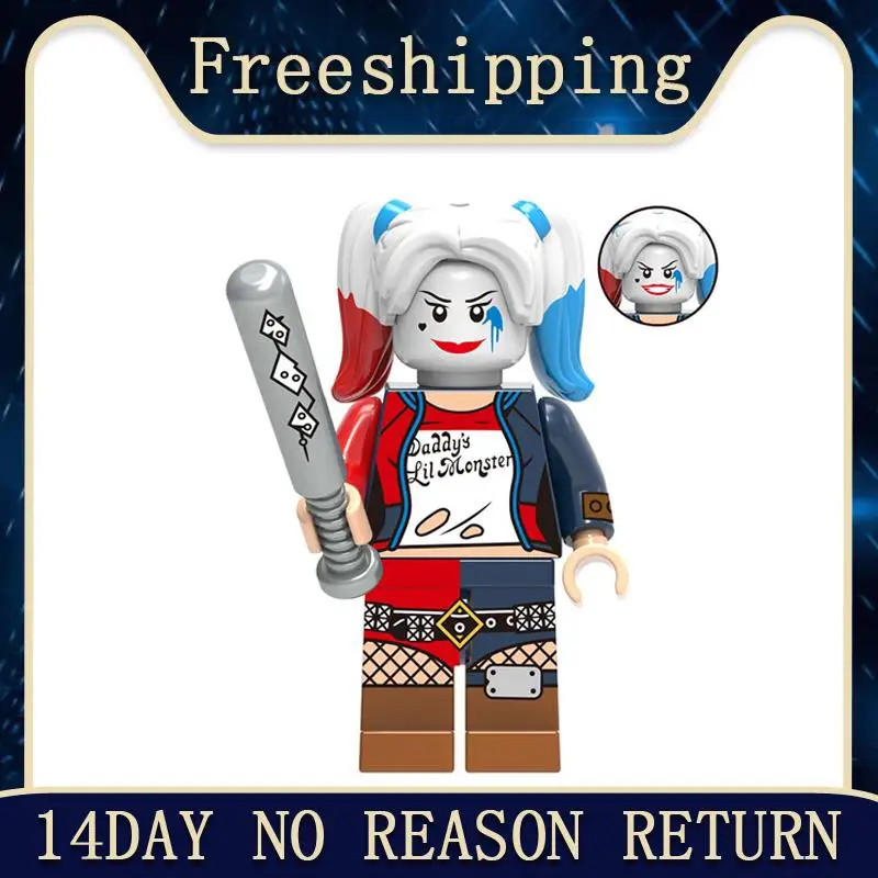

Legoed Super Heros Harley Quinn Killer Frost Poison Ivy John Constantine Batman Building Blocks Children Gifts Toys XH1115