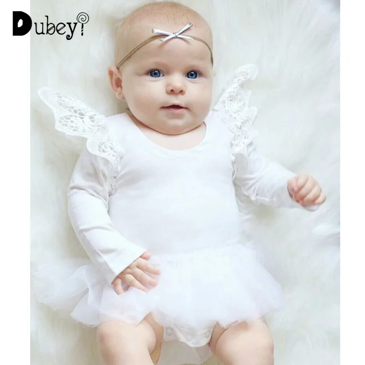 Новорожденный Onesie с длинным рукавом Хлопок Babysuits младенческой для девочек Ползунки для новорожденных для маленьких девочек Белый боди