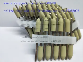 

Dental lab denture laboratory yellow cylinder rubber polisher silicone rubber polishing 10row shank shelf diameter size 2.35mm