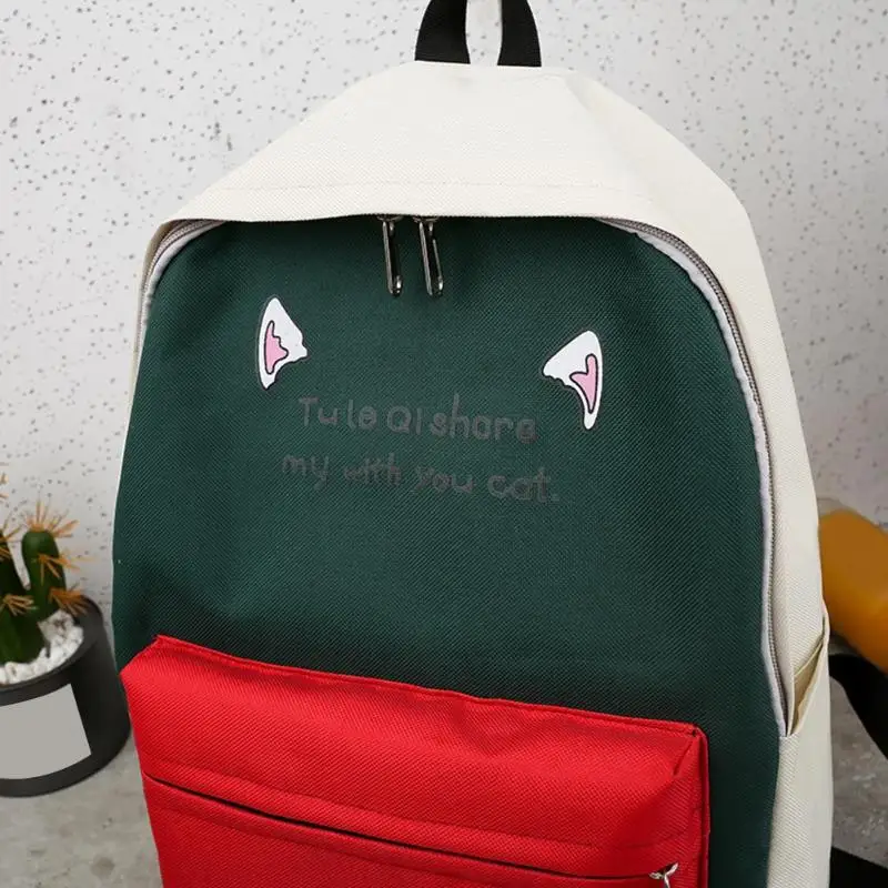 4 шт./компл. холщовая композитная сумка для Женский туристический рюкзак школьные подплечики клатч для девочек Повседневный Многофункциональный Большой рюкзак