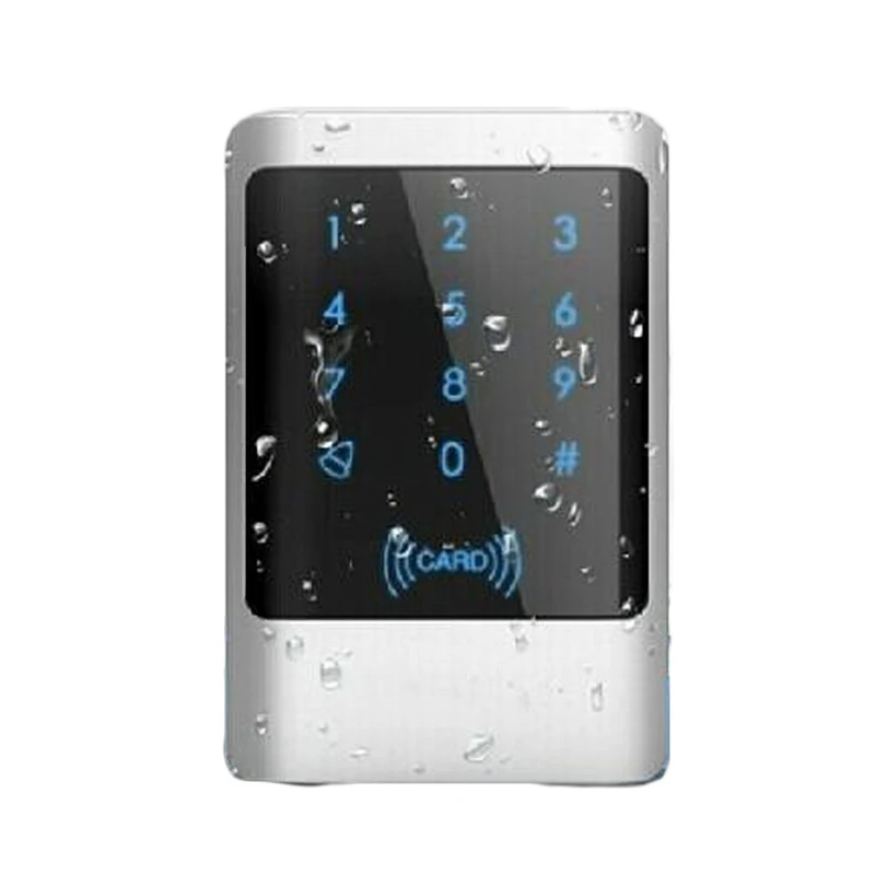 Металлический корпус водостойкий сенсорный Пароль Клавиатура контроль доступа ler Легкая ручка 10000 пользователь 125 кГц EM RFID для системы
