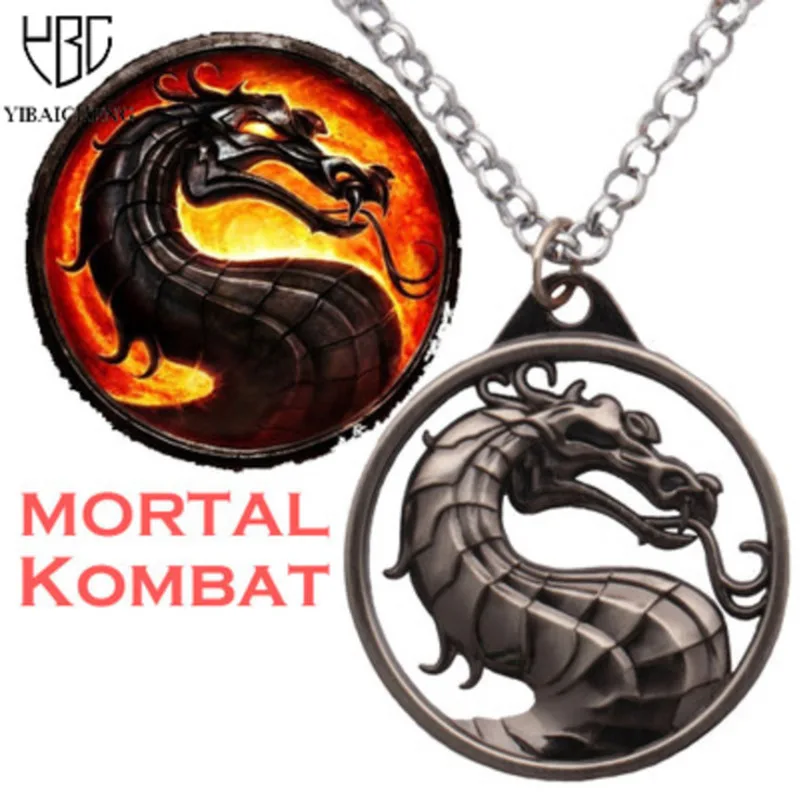 Mortal Kombat Dragon Symbol Keychain Necklace Pame Periphery Jane Empire Fighting Game Logo Necklace Film Animation Around J & R