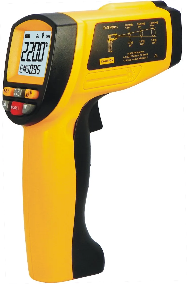 industrial digital thermometer infrared temperature detector non contact digital infrared
