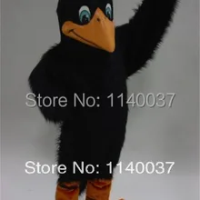 Костюм талисмана из длинных волос, талисмана из ворона, Лучшая цена, костюм маскоты птицы, костюм, вечеринка, косплей, маскарадный костюм