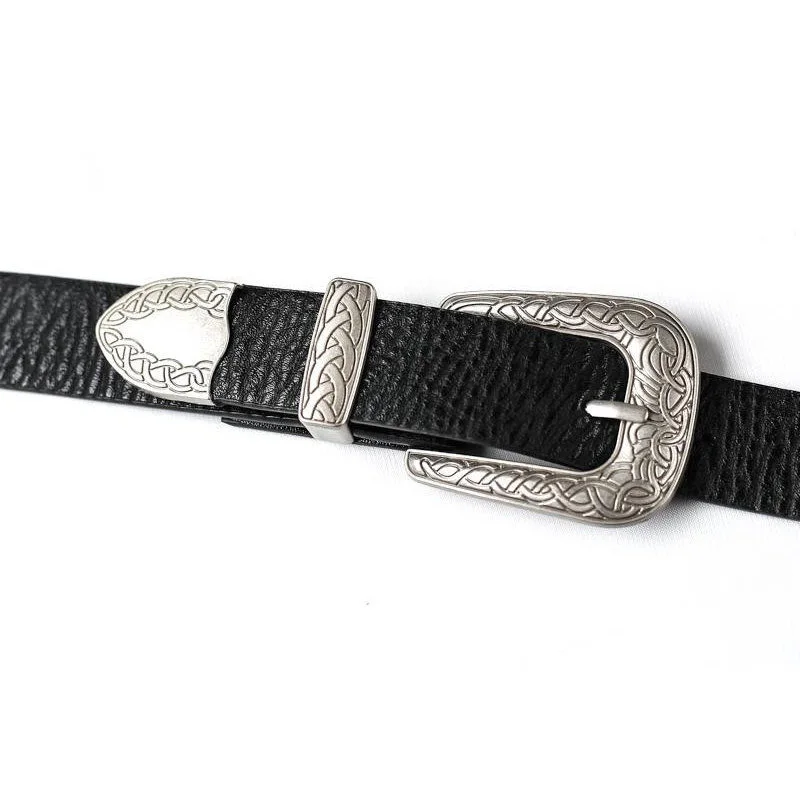 Wink Gal Fashion Female Vintage Strap Metal Pin Buckle Jeans Designer Leather Belt For Women