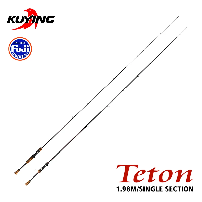KUYING TETON L 1.98m Casting Spinning Carbon Fiber Fishing Rod Cane Pole Stick Medium Fast Action FUJI Spare Parts 1 Section KUYING TETON L 1.98m Casting Spinning Carbon Fiber Fishing Rod Cane Pole Stick Medium Fast Action FUJI Spare Parts 1 Section