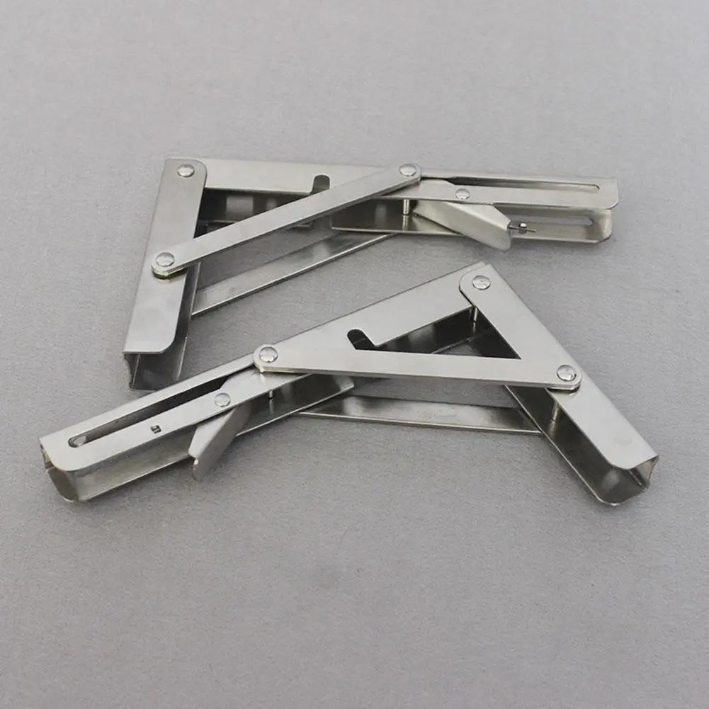 

L Shape Durable Folding Stainless Steel Bracket Triangular Release Support Tool NEW