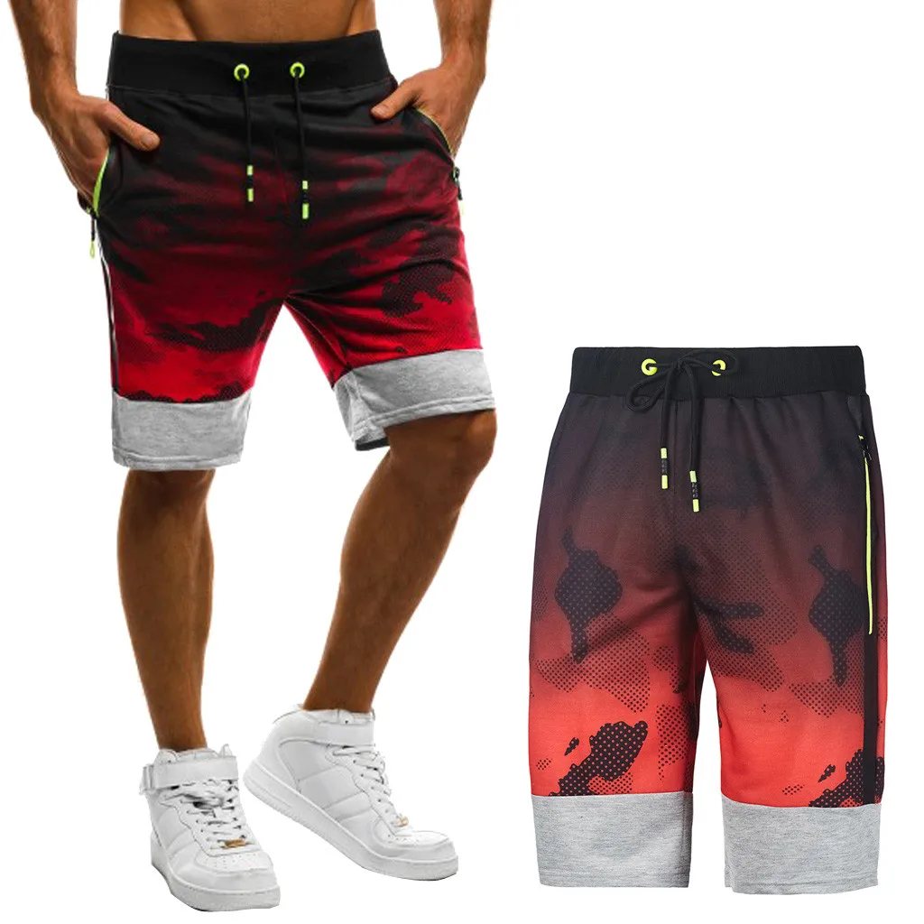 JAYCOSIN 2019 летние мужские фитнес камуфляж лоскутное Бодибилдинг карман кожи короткие спортивные штаны Dropshiping 19JUN10