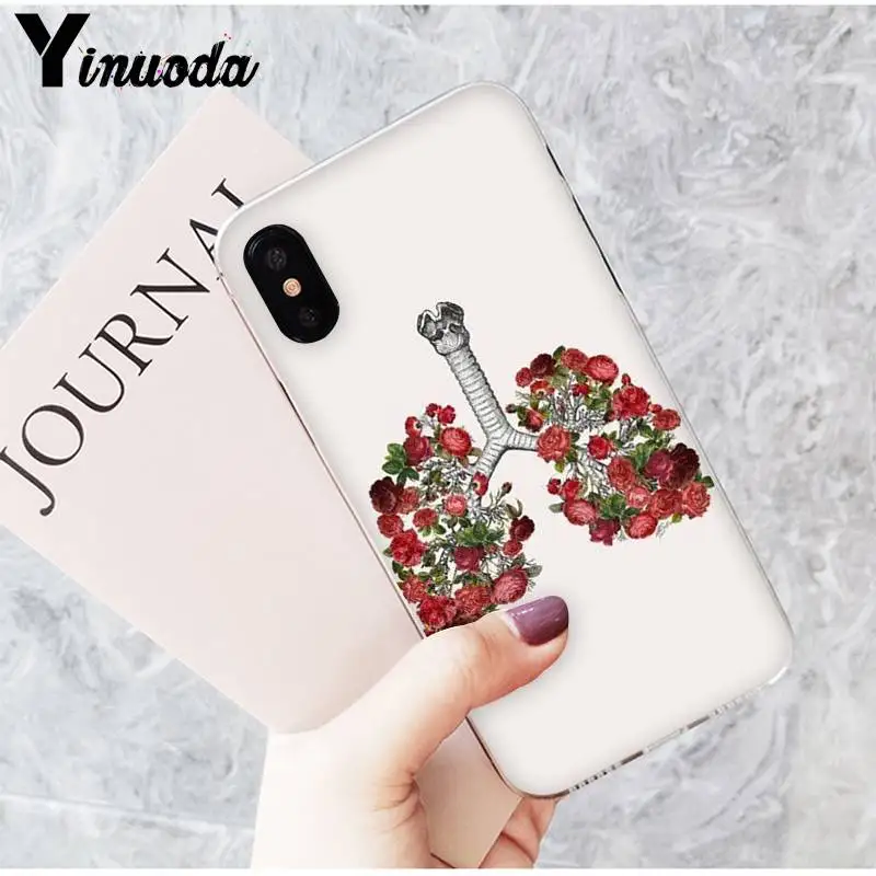Yinuoda искусство красивый Tumblr новый эстетический череп Floar Phonecase для iPhone8 7 6 6S Plus 5 5S SE