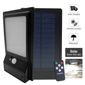 

Solar Power lamp LED Street Light PIR Motion Sensor Solar Lamp Three Modes Remote Control Outdoor Garden Street Yard Wall Light