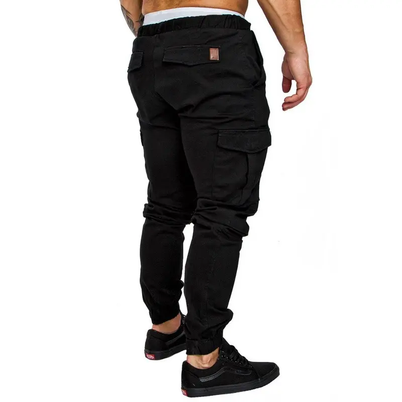 SHUJIN размера плюс 4XLMen брюки хип-хоп шаровары джоггеры модные однотонные эластичные талии тонкие брюки повседневные Карманы Мужские спортивные штаны