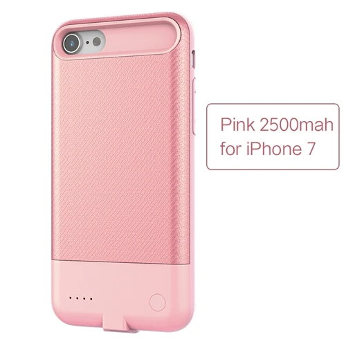 Power чехол для iPhone 7 7 plus ROCK power Bank чехол для iPhone 7, 7 plus 2500/3650 мАч тонкий легкий корпус батареи power bank - Color: Pink for iPhone 7