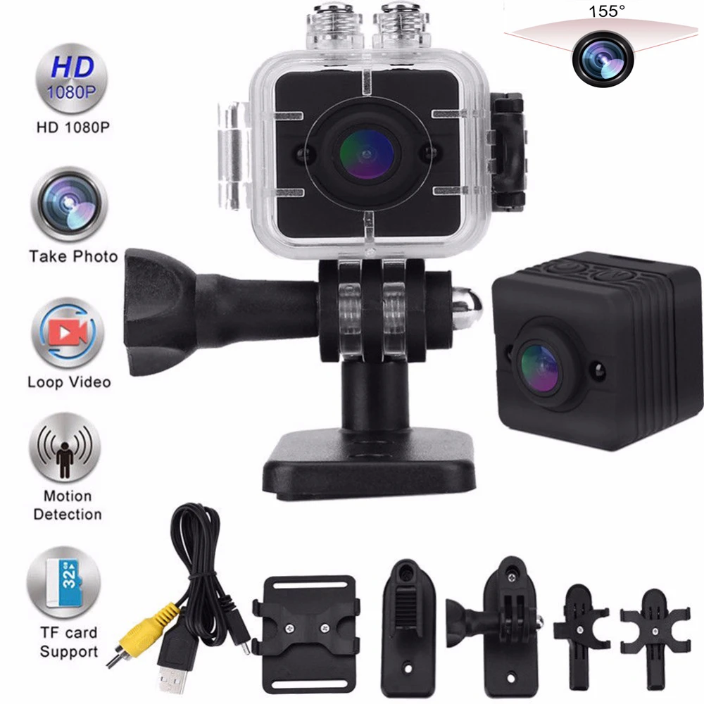 

Waterproof 155 Degree Wide-angle Lens Camcorder Full HD 1080P DV Video Recorder With IR Night Vision Sports Action Diving Camera