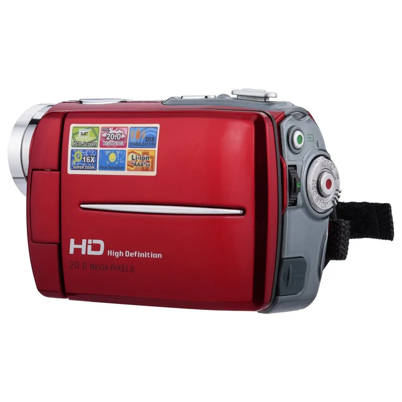 Видеокамера HD 720P ручная цифровая камера 16x цифровой зум 3 0 дюйма светильник ка