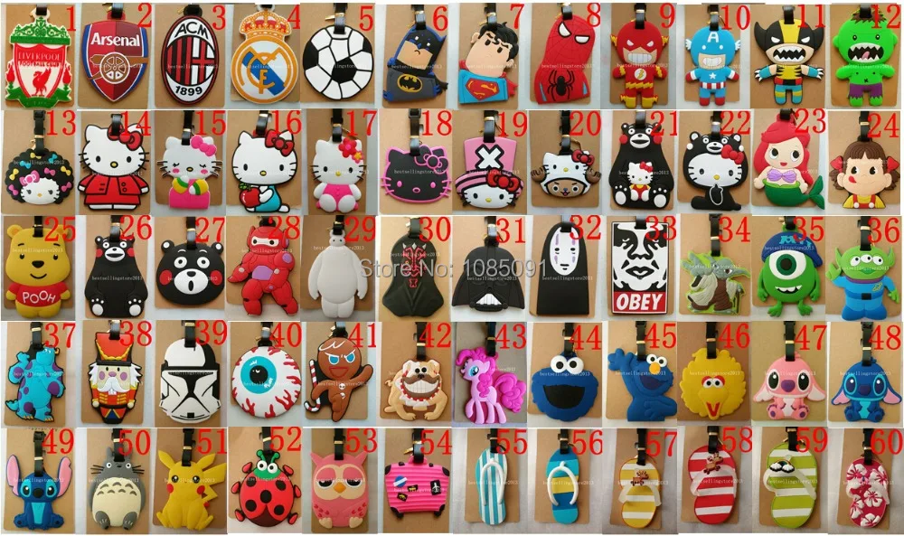 cartoon luggage tags