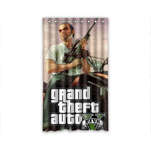 Modern Design Grand Theft Auto V Window Curtains For Bedroom Printed