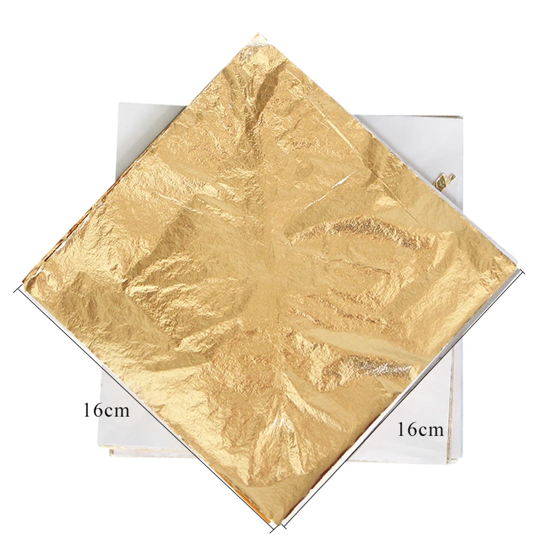 Imitation Gold Leaf,16x16 cm Gold Foil for Arts,Copper Leaf, Gold Leaf